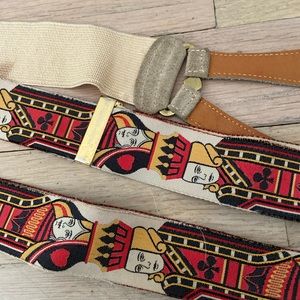 Queen and King of Hearts vintage suspenders